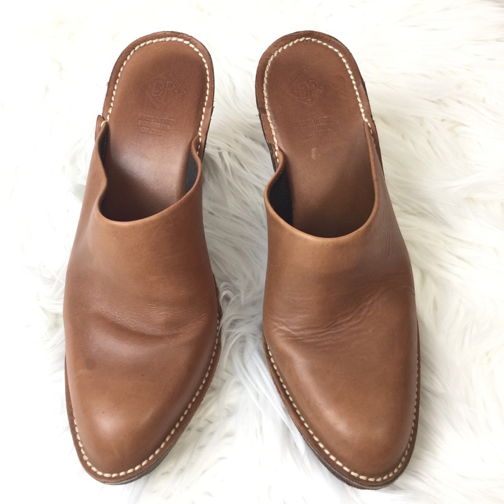 Donald J. Pliner Almond Toe Leather Mules
